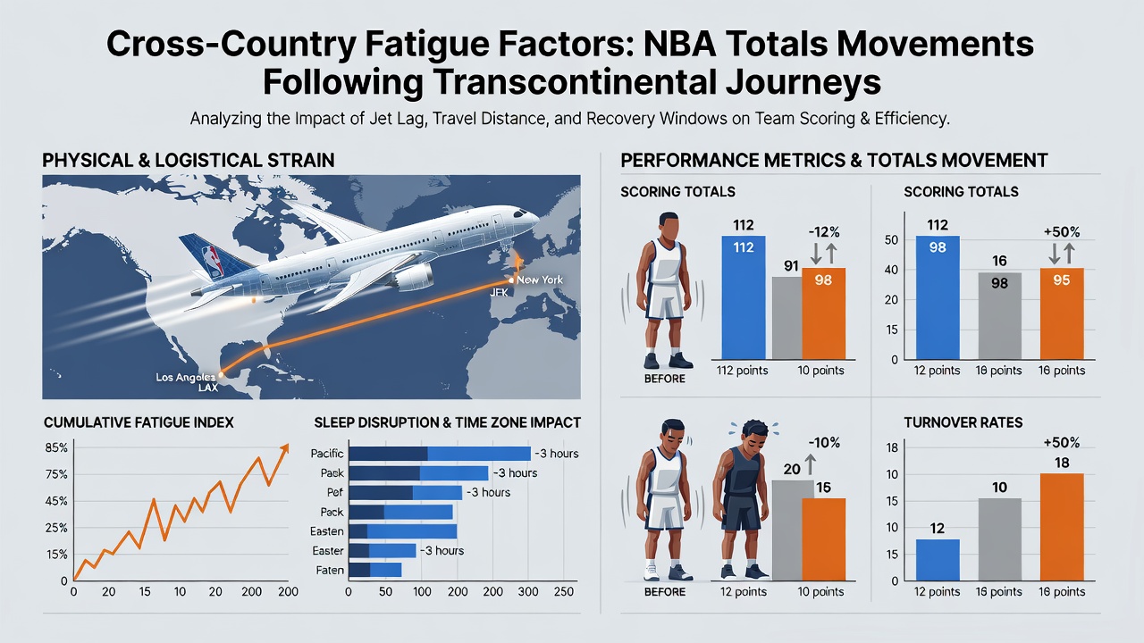 Players resting after long-distance NBA travel with recovery protocols visible