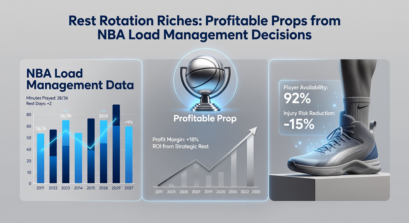 Graph showing NBA player points per game spikes after rest days, highlighting load management trends