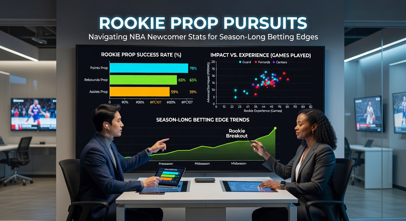 NBA rookie players in action during a high-stakes game, highlighting their energetic plays and stat-tracking moments