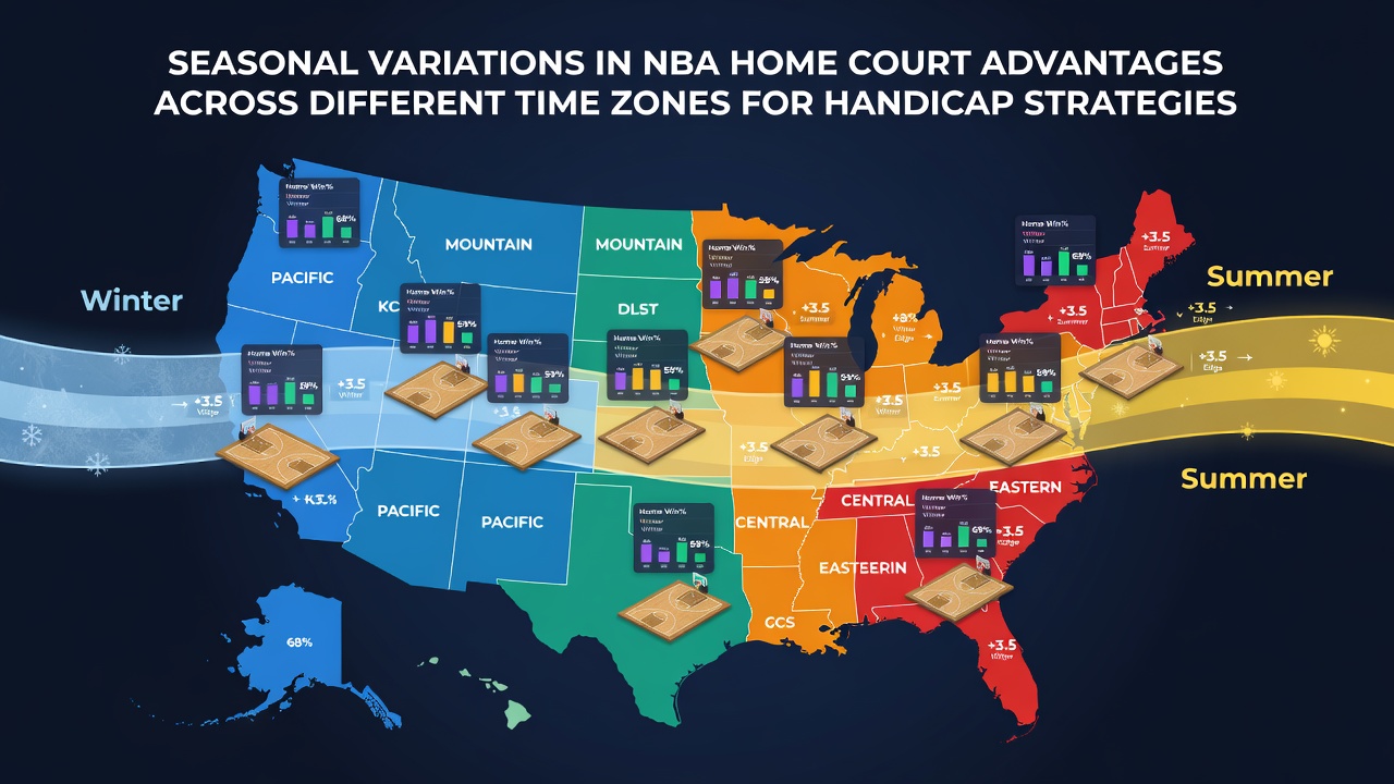 Split view of NBA schedule map with highlighted time zones and seasonal travel routes