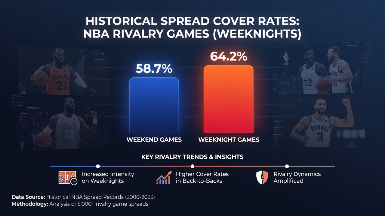 Close-up of NBA game clock and betting odds board during a rivalry matchup